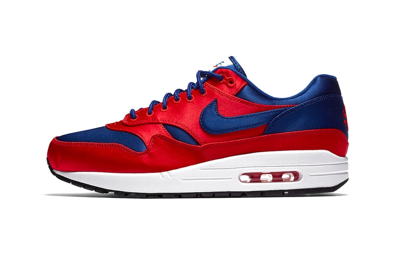 Nike Air Max 1 Satin Pack Red Blue Blue Mint Black sneakers footwear