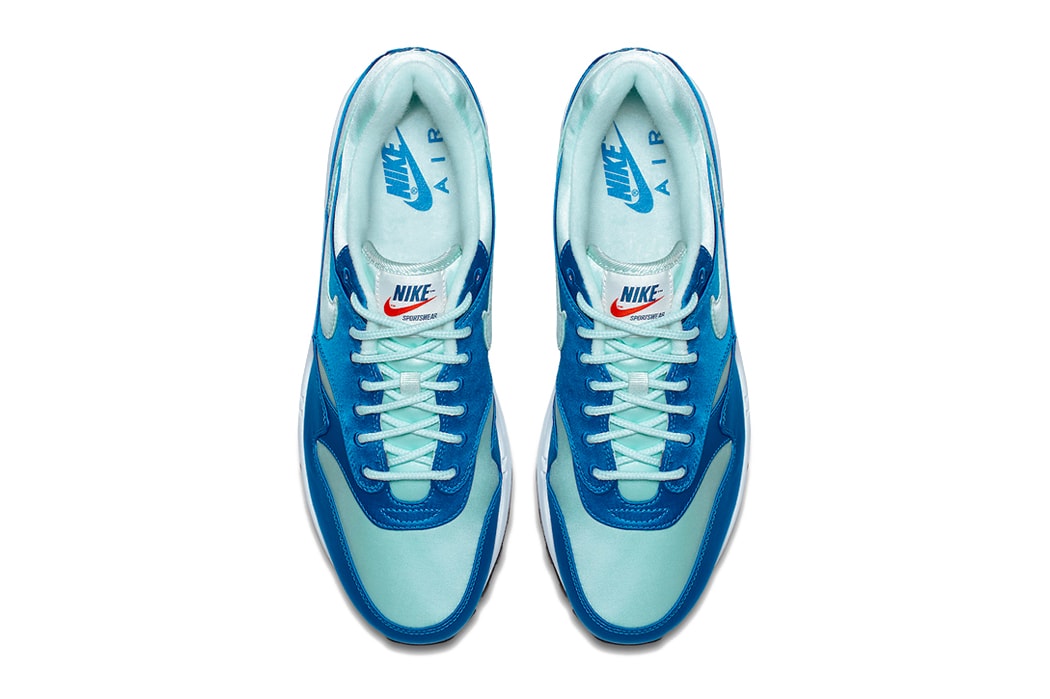 Nike Air Max 1 Satin Pack Red Blue Blue Mint Black sneakers footwear