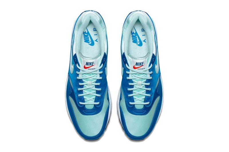 Nike Air Max 1 Satin Pack Red Blue Blue Mint Black sneakers footwear