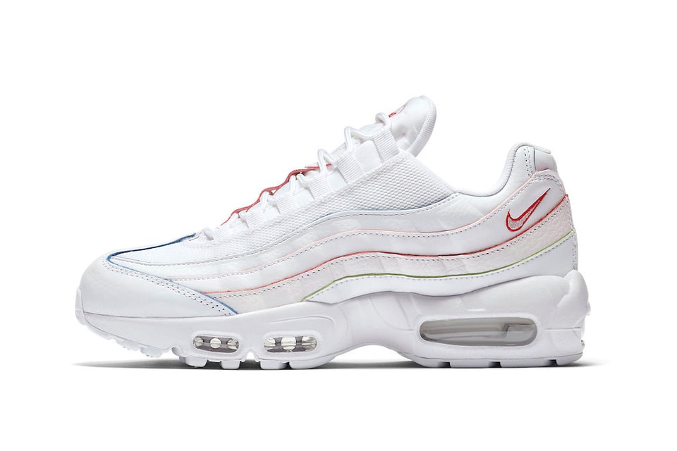 Nike Air Max 95 In White W Red Blue Orange Hypebeast