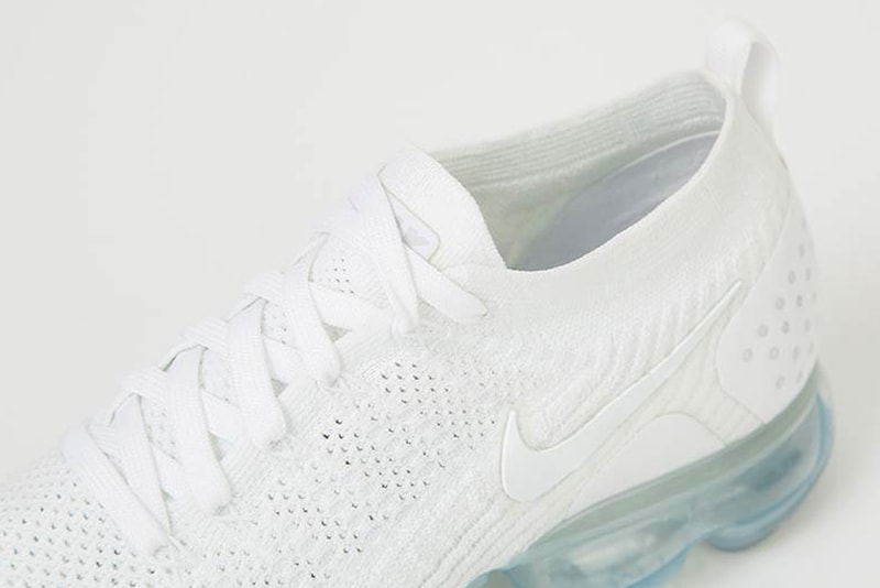 Nike Air VaporMax Flyknit 2.0 "Triple White" release spring swoosh