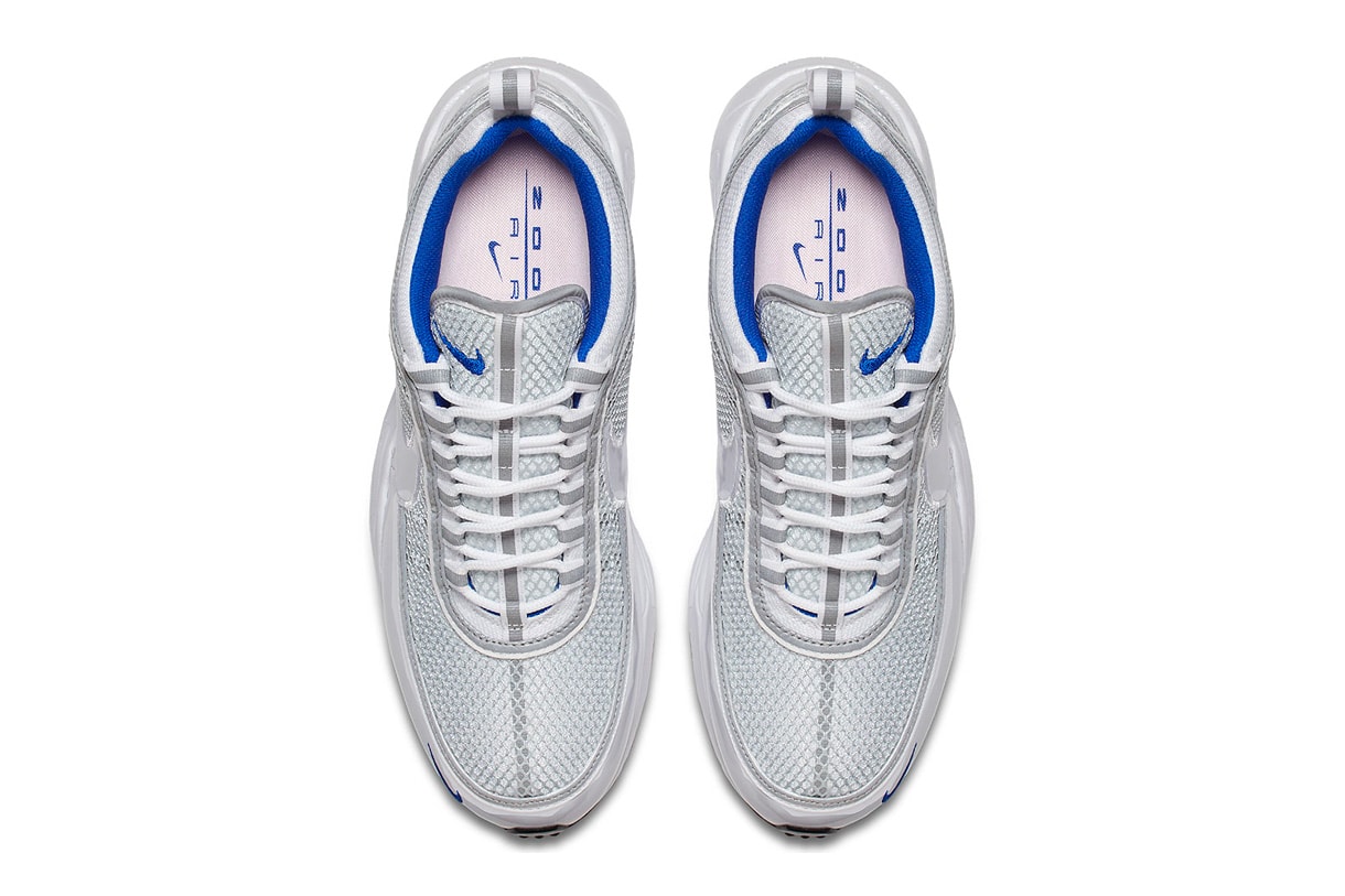 Nike Air Zoom Spiridon "White/Platinum Blue" release date info purchase