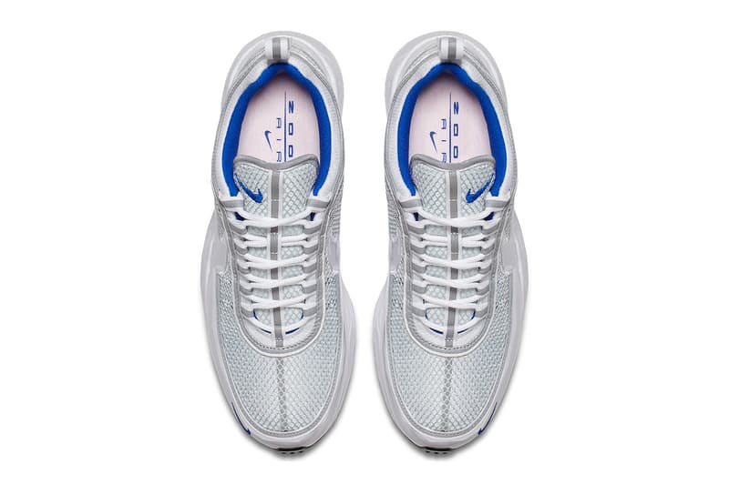 Nike Air Zoom Spiridon "White/Platinum Blue" release date info purchase