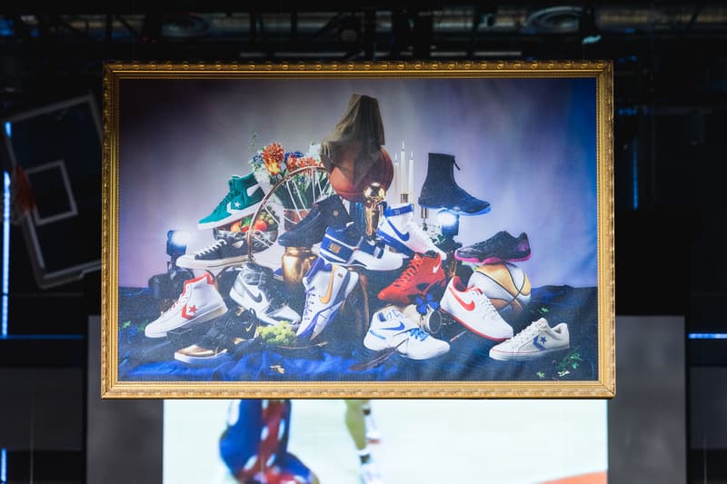 Nike Art of a Champion Exhibit converse jordan brand kobe bryant nike kobe 1 protor converse fastbreak hi kevin mchale nike air maestro 2 scottie pippen rasheed wallace nike air force 1 high converse chuck 70 ox air jordan 11 low maya moore bill russell air jordan 1 kawhi leonard wes unseld converse star player ox moses malone nike air force 1 low nike kd 4 kevin durant nike zoom lebron soldier 1 lebron james converse pro leather mid michael jordan air jordan 14 ray allen air jordan 28 air jordan xx8 nike air force 270 converse star player ox