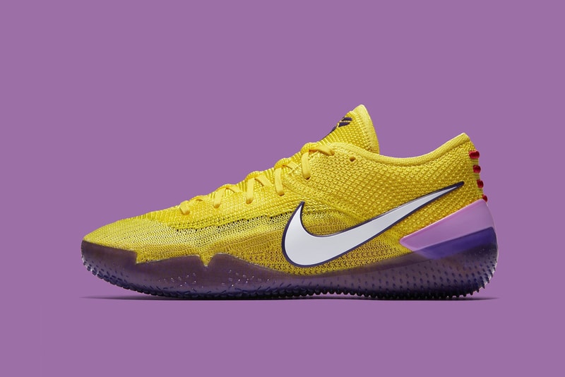 Nike Kobe AD NXT 360 Lakers purple gold footwear Kobe Bryant Los Angeles Lakers 2018 may
