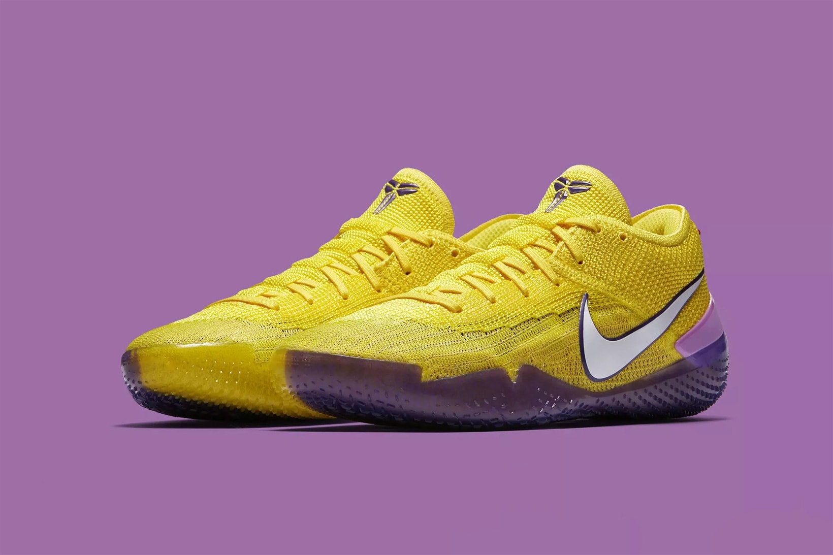 Nike Kobe AD NXT 360 Lakers purple gold footwear Kobe Bryant Los Angeles Lakers 2018 may