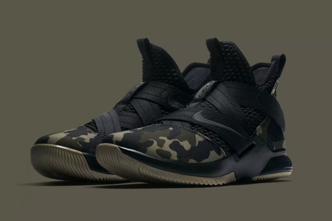 Nike LeBron Soldier 12 "Hazel Rush" Release official look camo strive for greatness camo king james basketball