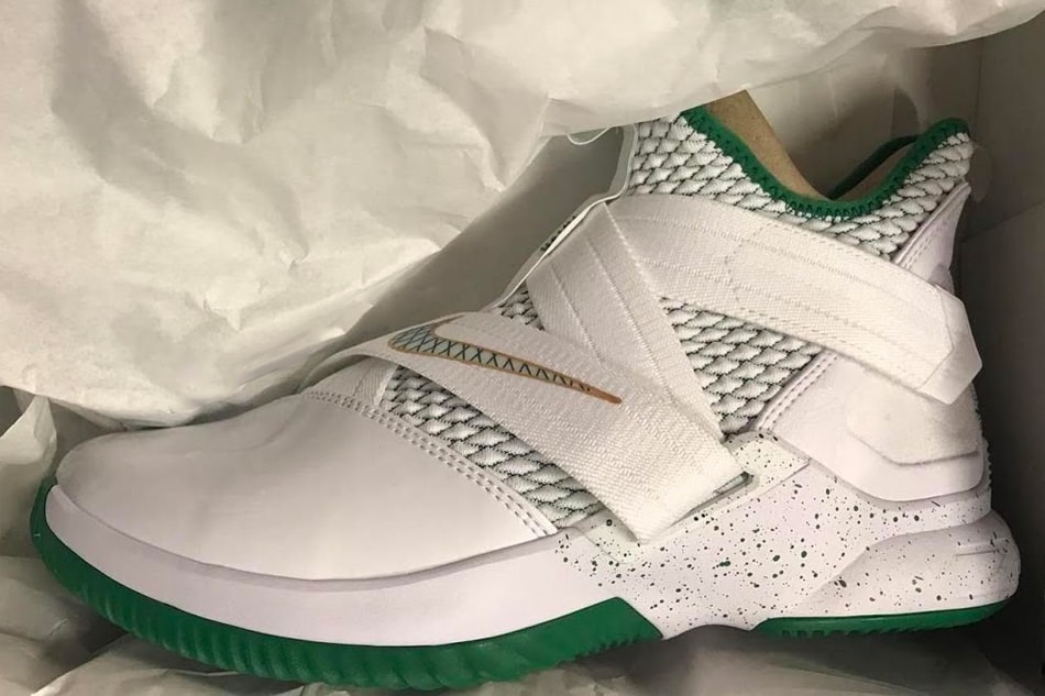 Nike LeBron Soldier 12 SVSM Home First Look release white green St. Vincent–St. Mary