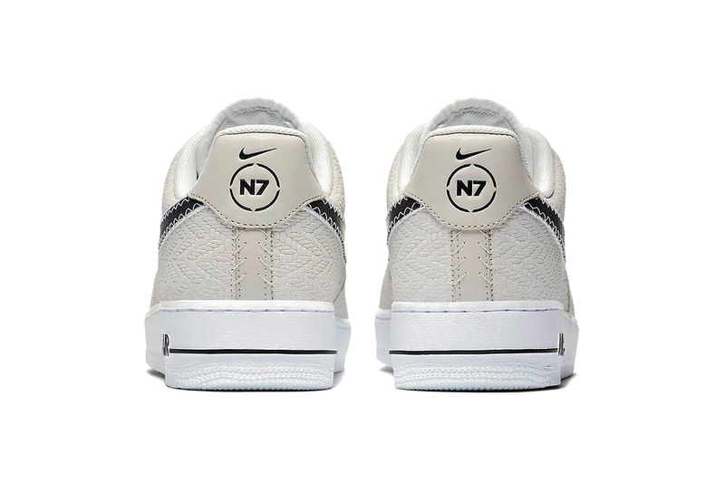 Nike N7 Air Force 1 Low Light Bone black sneakers footwear