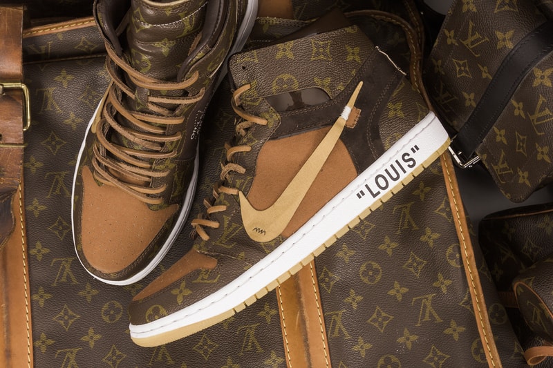 Nike x Off-White x Louis Vuitton Air Jordan 1 Customs Monogram $4000 USD Virgil Abloh CeezeMC Relevant Customs release details 1 of 10 sneakers footwear how to buy information