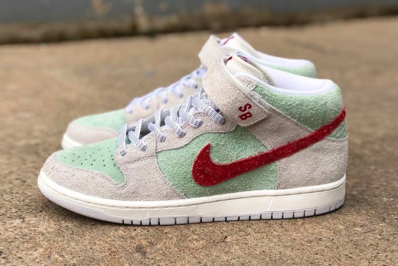Nike SB Dunk Mid White Widow release info sail green red sneakers footwear
