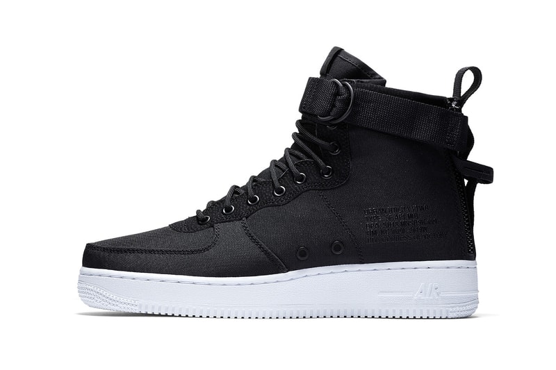 Nike SF-AF1 Mid Black Nylon white sole release date info purchase price drop footwear 2018 spring summer sportswear