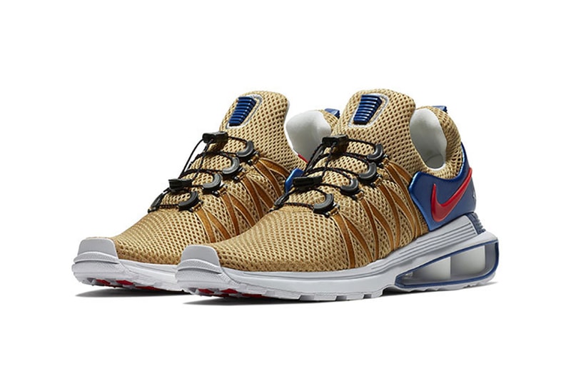 Nike Shox Gravity USA Closer Look Shoes Kicks Trainers Sneakers Gold Blue Red Silver Stars five For Sale Availability Purchase Information