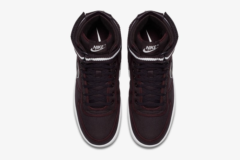 Nike Vandal High Supreme Burgundy Ash '80s retro sneaker