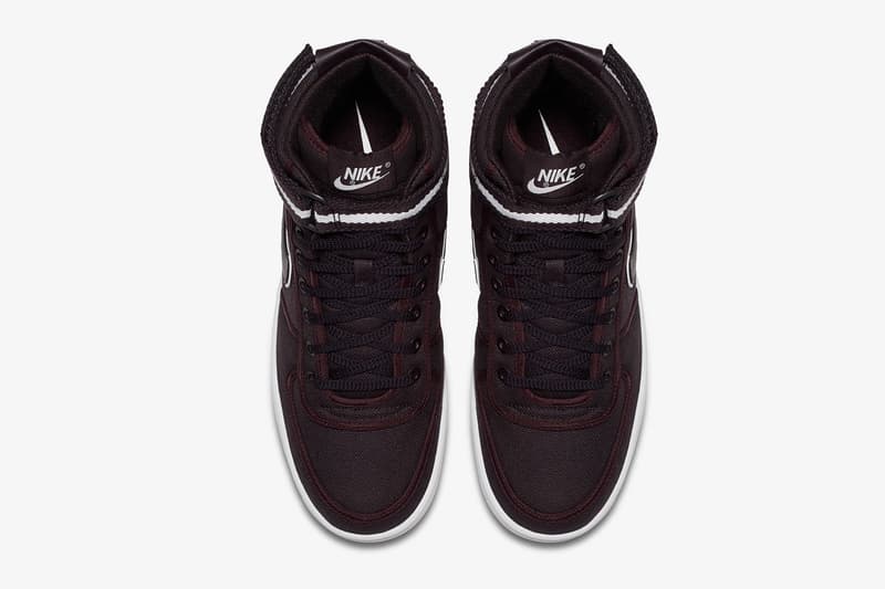 Nike Vandal High Supreme Burgundy Ash '80s retro sneaker