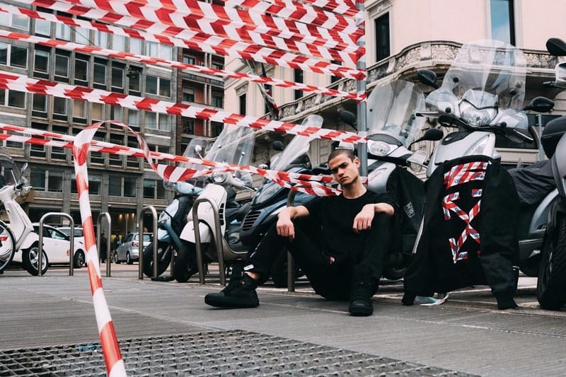 off white caution tape hoodie