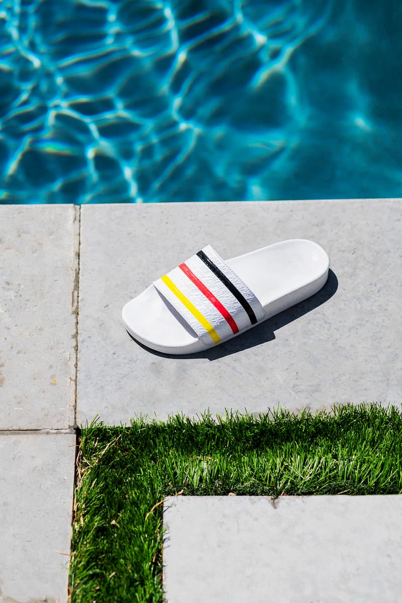 Palace x adidas Originals Summer 2018 Lookbook T-Shirts Towels Slides adilette How to Buy Purchase Cop Release Information Details Closer Look