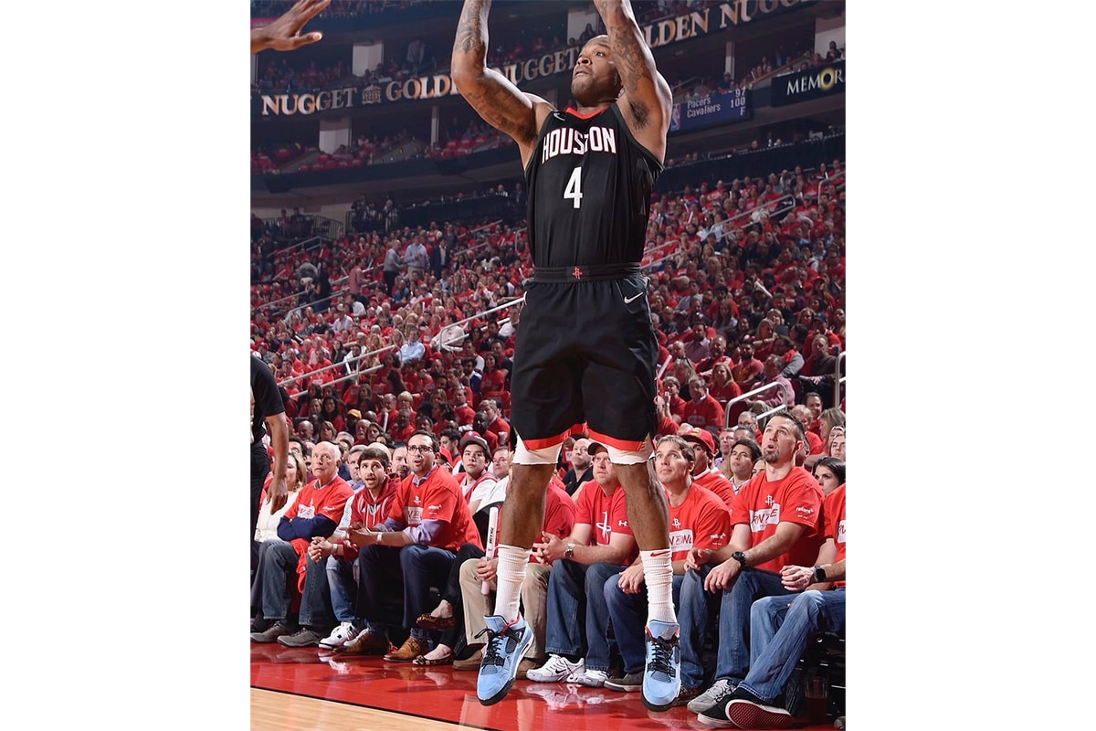 P.J. Tucker Travis Scott Air Jordan 4 Houston Rockets Jordan Brand Collaboration NBA Playoffs 2018