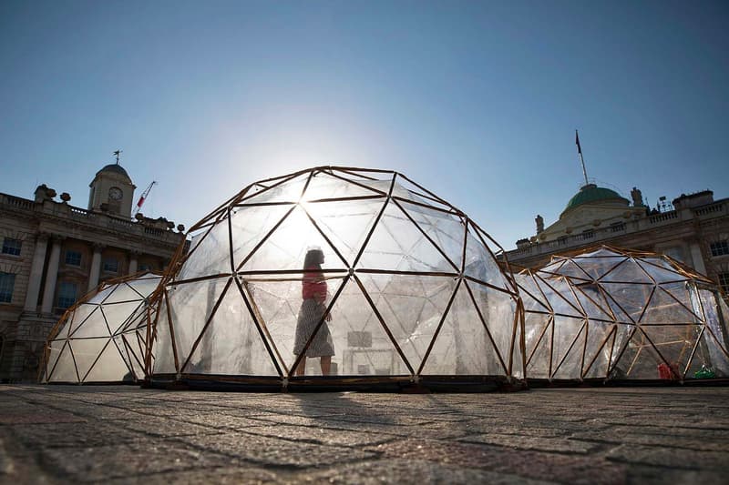 Pollution Pods Installation Michael Pinksy London Somerset House environment climate change contaminated cities Norway London New Delhi Beijing São Paulo