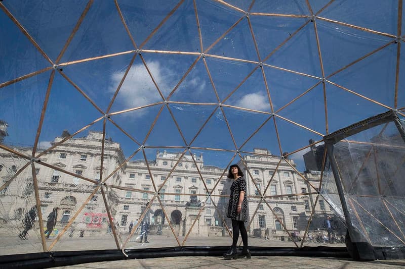 Pollution Pods Installation Michael Pinksy London Somerset House environment climate change contaminated cities Norway London New Delhi Beijing São Paulo