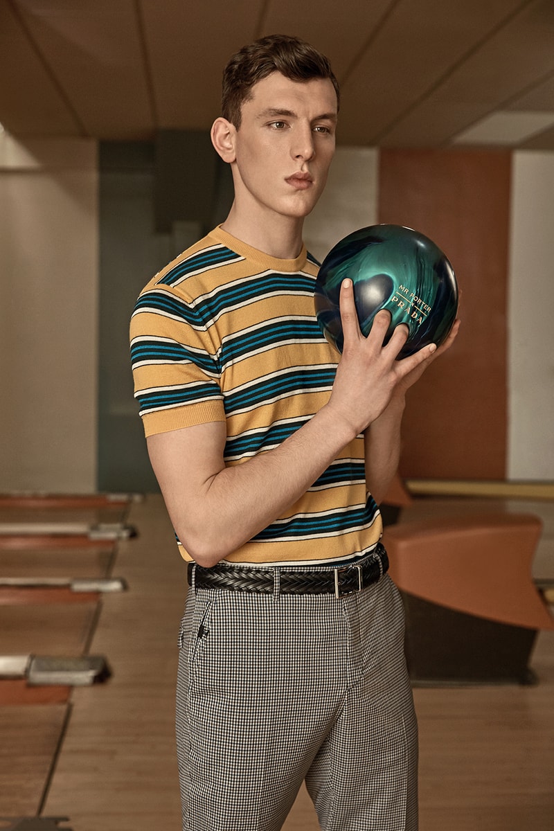 Prada x MR PORTER 2018 Lookbook Collaboration Bowling Inspired Collection Capsule Collaboration For Sale Availability Pricing Release Information