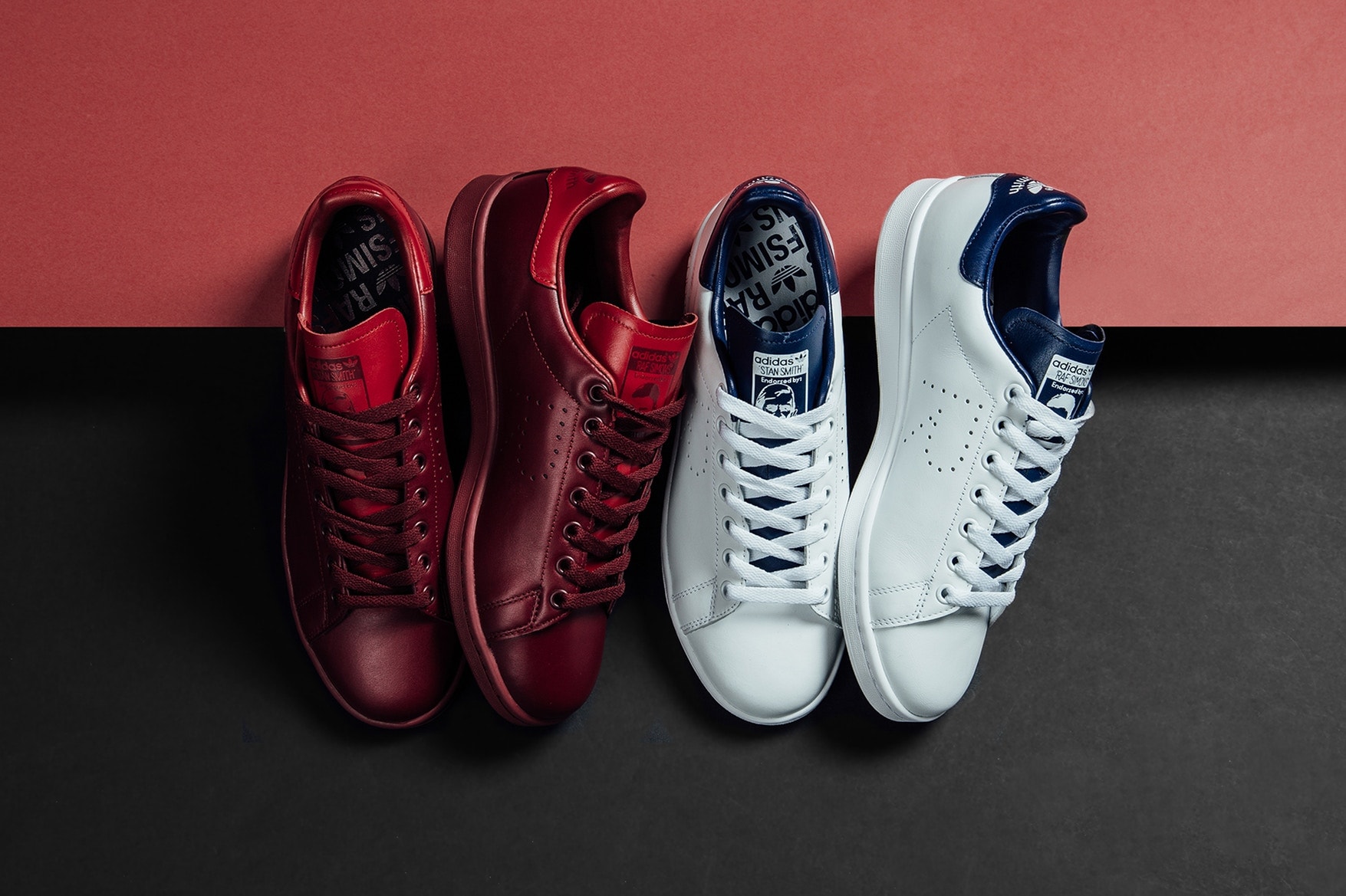 Raf Simons adidas Originals Spring Summer 2018 Stan Smith SS18 release date info drop sneakers shoes footwear red white blue