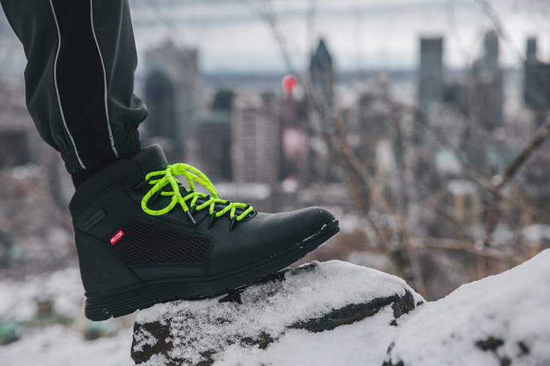 Raised by Wolves x Timberland Lookbook Collaboration Collab Black Boots Grey Hoodies Track Pants Euro Hiker Beaver Tail Toronto pop-up