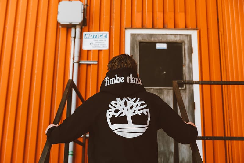 Raised by Wolves x Timberland Lookbook Collaboration Collab Black Boots Grey Hoodies Track Pants Euro Hiker Beaver Tail Toronto pop-up