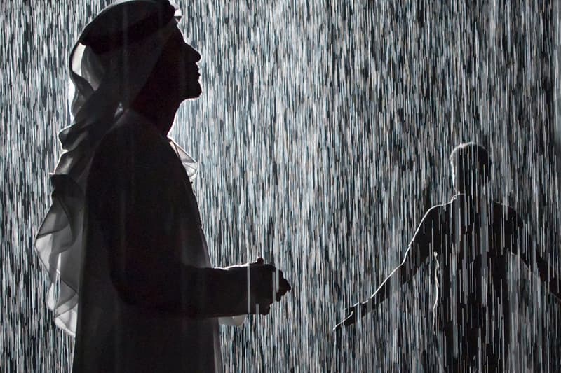 Random International Rain Room Sharjah permanent uae desert