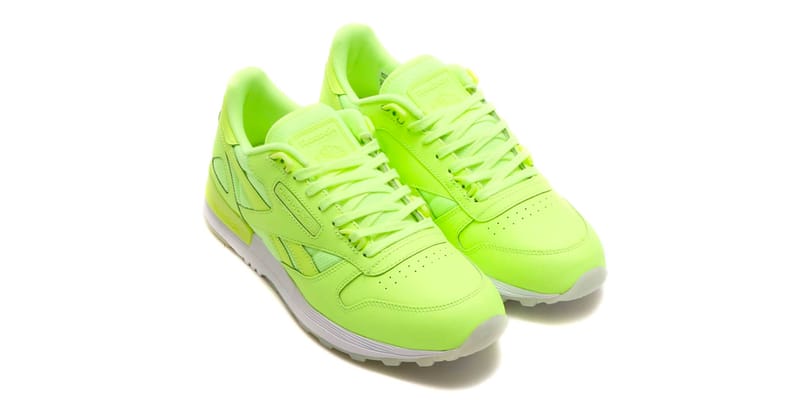 lime green reebok classics