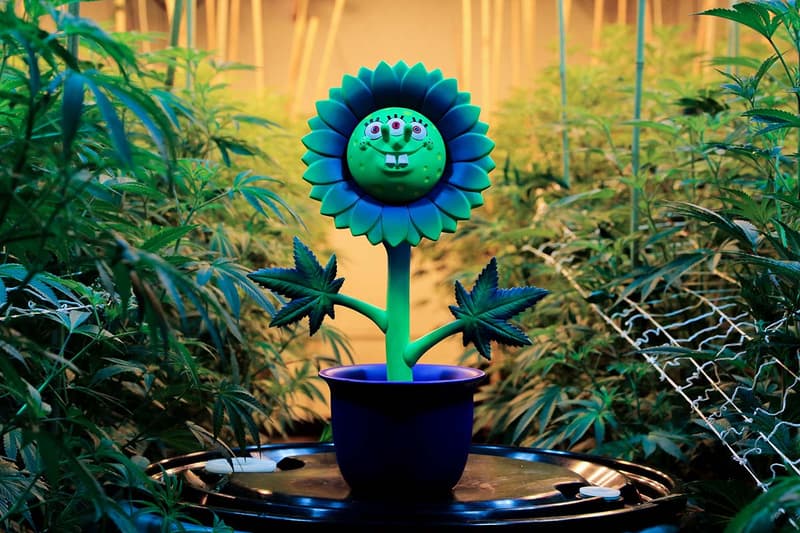 Ron English Compound SpongeBob Ganja Grin Sculpture Made By Monsters Set Free