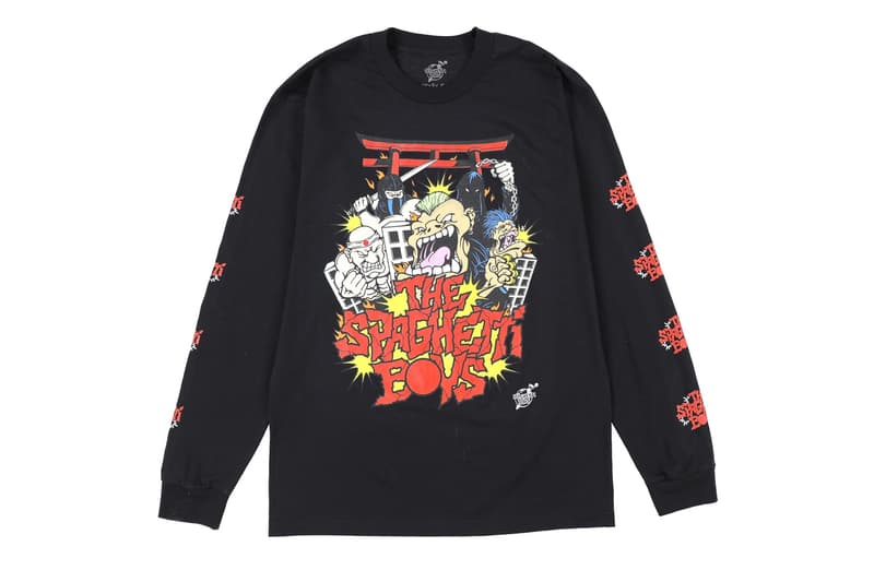 Spaghetti Boys NUBIAN Harajuku Pop-up Announcement Kerwin Frost Ray Martinez Erinjeen White Trash Tyler Sheck Wes Austin Asspizza Butts T-shirt