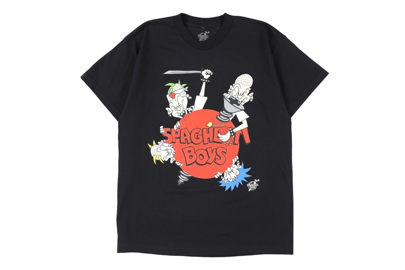 Spaghetti Boys NUBIAN Harajuku Pop-up Announcement Kerwin Frost Ray Martinez Erinjeen White Trash Tyler Sheck Wes Austin Asspizza Butts T-shirt