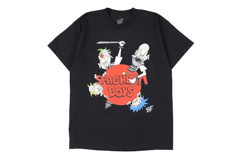 Spaghetti Boys NUBIAN Harajuku Pop-up Announcement Kerwin Frost Ray Martinez Erinjeen White Trash Tyler Sheck Wes Austin Asspizza Butts T-shirt