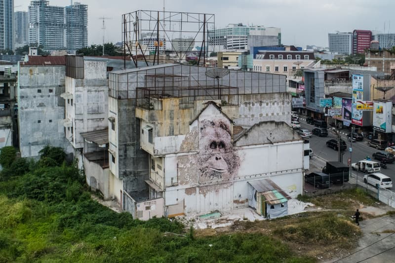 splash and burn vhils mural project campaign street art artwork