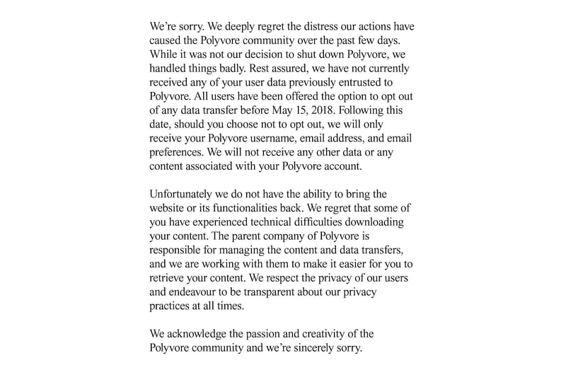 SSENSE Apology Polyvore Users Retail Store Complaint Controversy Acquisition Sales Details Instagram Statement