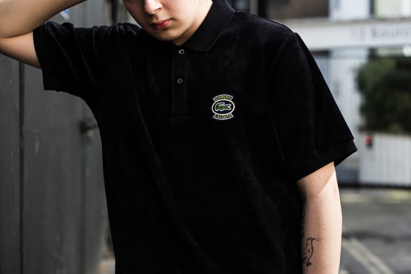 Supreme Lacoste Spring/Summer 2018 Street Style Street Snaps Soho London New York Stores Retail Velour Clothing