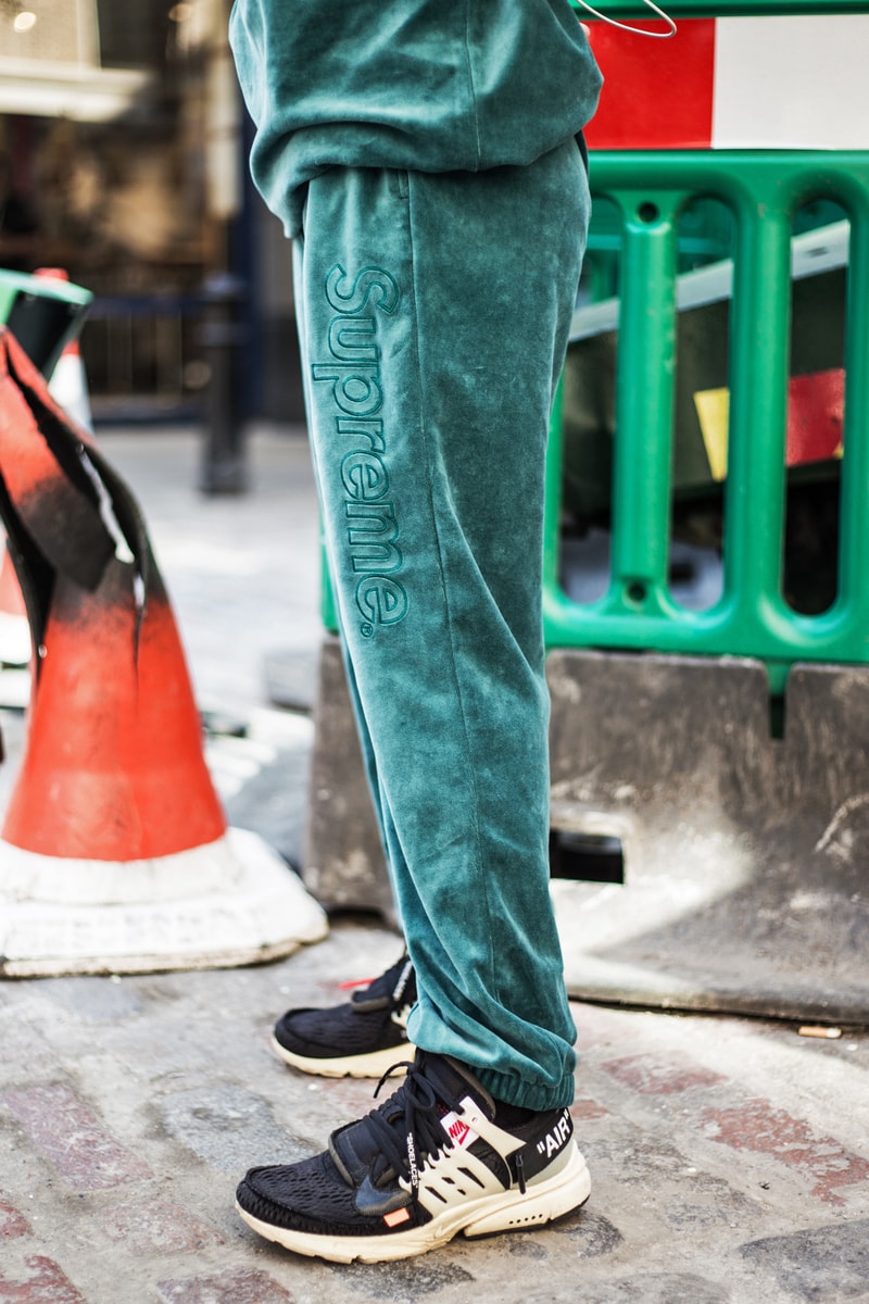 Supreme Lacoste Spring/Summer 2018 Street Style Street Snaps Soho London New York Stores Retail Velour Clothing