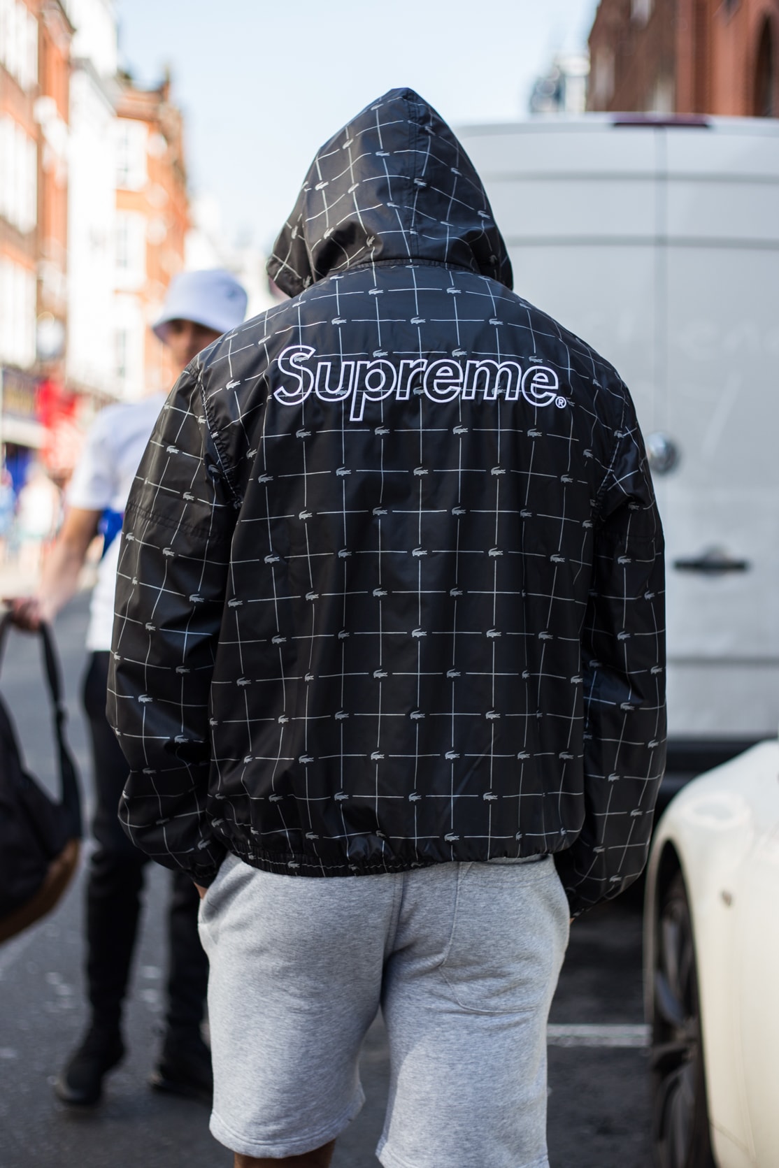 Supreme Lacoste Spring/Summer 2018 Street Style Street Snaps Soho London New York Stores Retail Velour Clothing