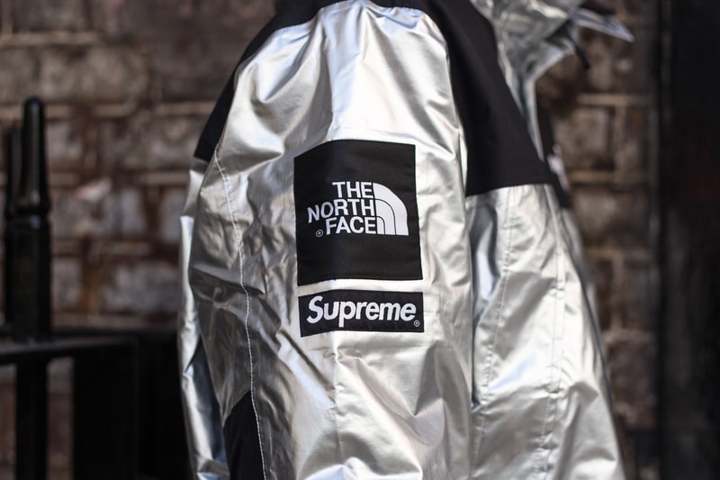Supreme The North Face Spring/Summer 2018 Streetsnaps Street Style London Paris Tokyo New York Store Release Drop Soho Clothing For Sale Buy Shop Online Metallic
