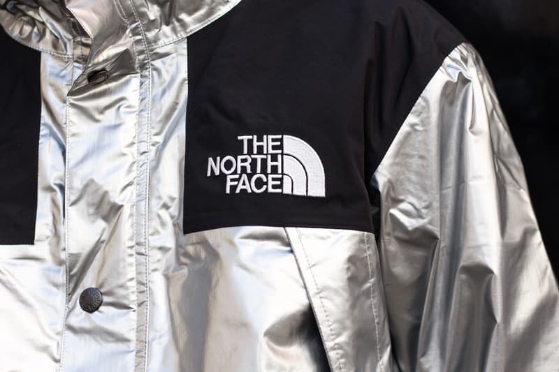 Supreme The North Face Spring/Summer 2018 Streetsnaps Street Style London Paris Tokyo New York Store Release Drop Soho Clothing For Sale Buy Shop Online Metallic