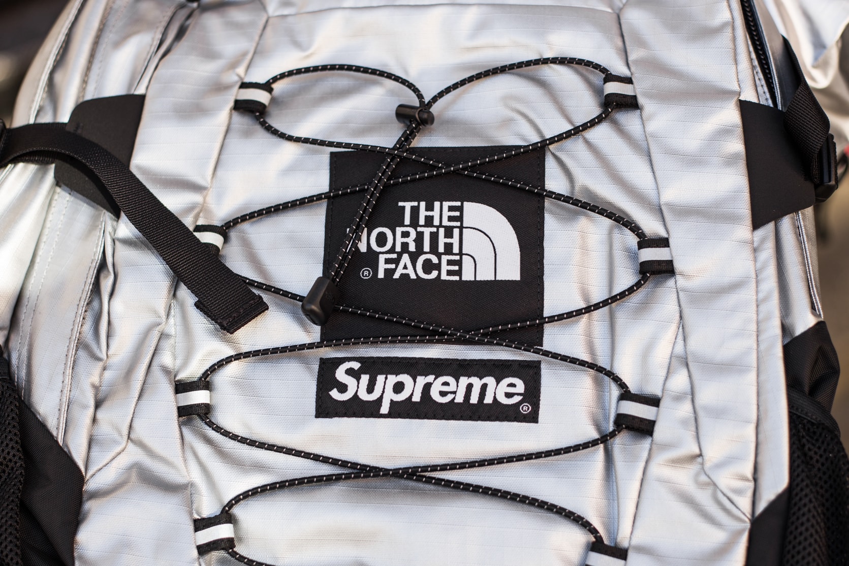 Supreme The North Face Spring/Summer 2018 Streetsnaps Street Style London Paris Tokyo New York Store Release Drop Soho Clothing For Sale Buy Shop Online Metallic