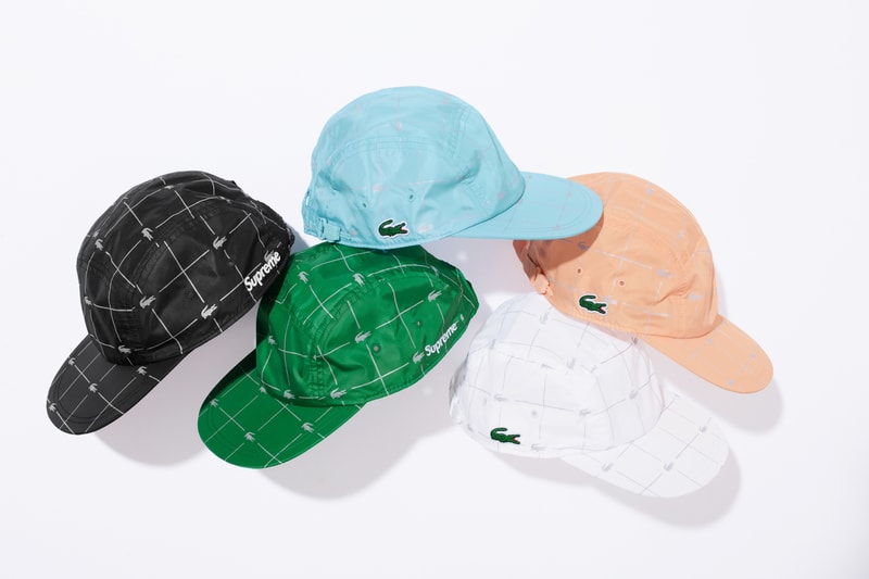 Supreme x Lacoste Spring 2018 Collection Shirts Polos René Lacoste French Paris Tennis Supreme New York Fashion Streetwear Bucket hats Bum Bags Valour Track Pants Track suit 3m reflective varsity jacket