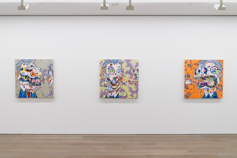 takashi murakami gallerie perrotin heads heads exhibition paintings francis bacon soga shohaku art artworks