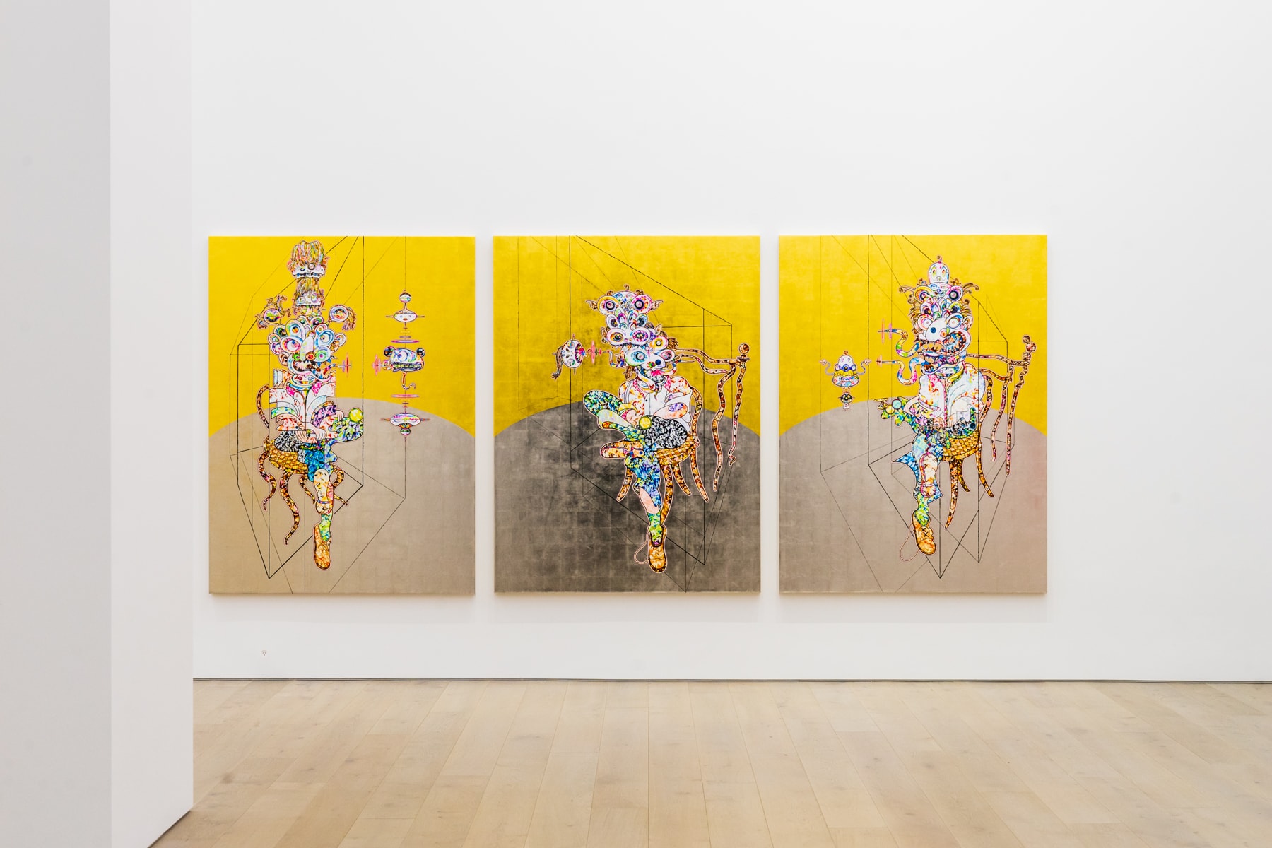 takashi murakami gallerie perrotin heads heads exhibition paintings francis bacon soga shohaku art artworks
