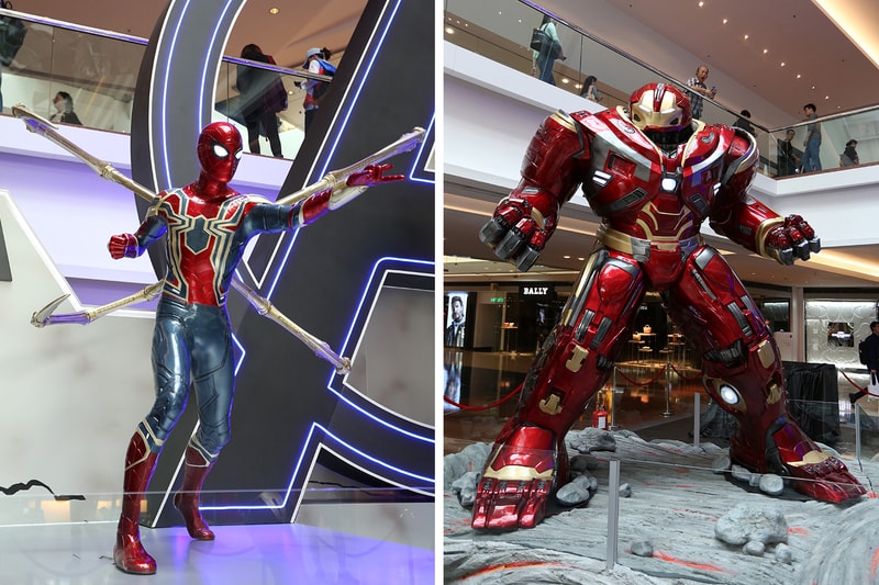 Marvel Studios Avengers Infinity War Hong Kong Exhibition Guardians of the Galaxy Spider-Man Ironman Thor Starlord War Machine Groot Thanos Black Widow Black Panther Gauntlet Hulk Buster Rocket Racoon Festival Walk Full Look