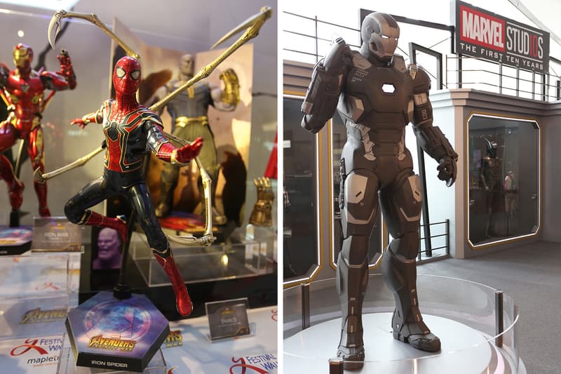 Marvel Studios Avengers Infinity War Hong Kong Exhibition Guardians of the Galaxy Spider-Man Ironman Thor Starlord War Machine Groot Thanos Black Widow Black Panther Gauntlet Hulk Buster Rocket Racoon Festival Walk Full Look