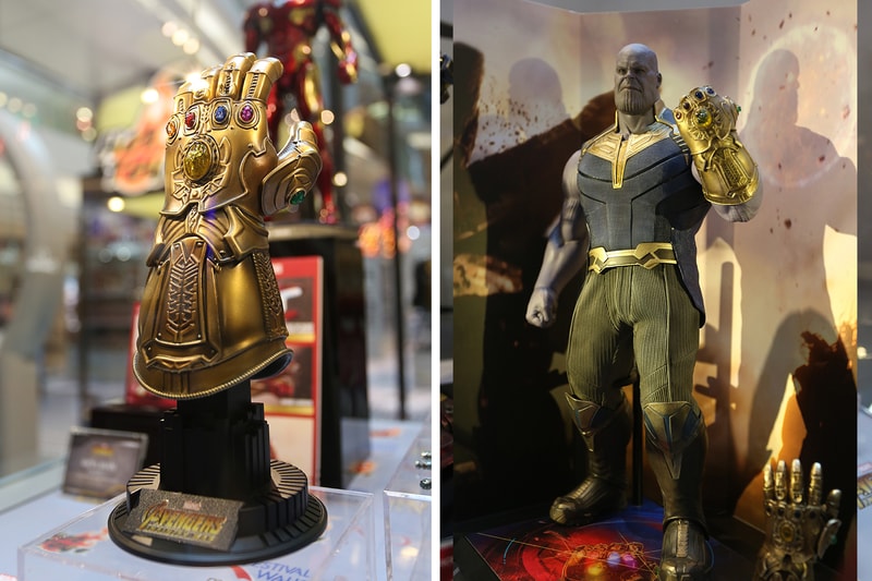 Marvel Studios Avengers Infinity War Hong Kong Exhibition Guardians of the Galaxy Spider-Man Ironman Thor Starlord War Machine Groot Thanos Black Widow Black Panther Gauntlet Hulk Buster Rocket Racoon Festival Walk Full Look