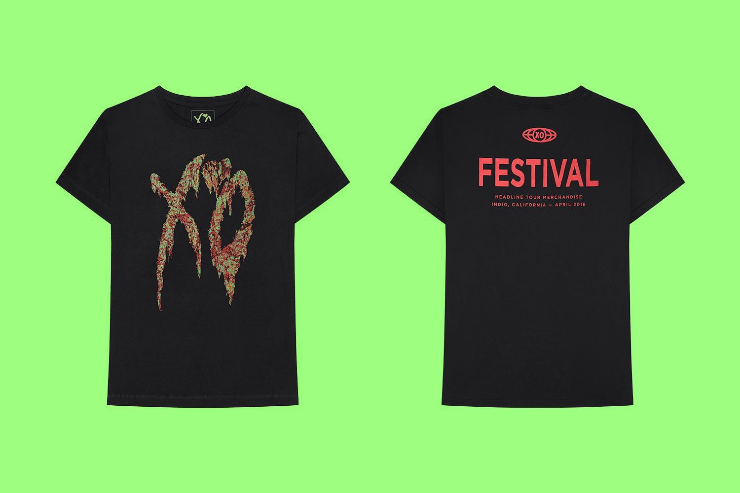 The Weeknd Limited edition Festival Merchandise XO star boy coach jacket long sleeved tee shirts coachella 