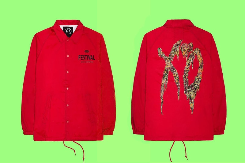 The Weeknd Limited edition Festival Merchandise XO star boy coach jacket long sleeved tee shirts coachella 